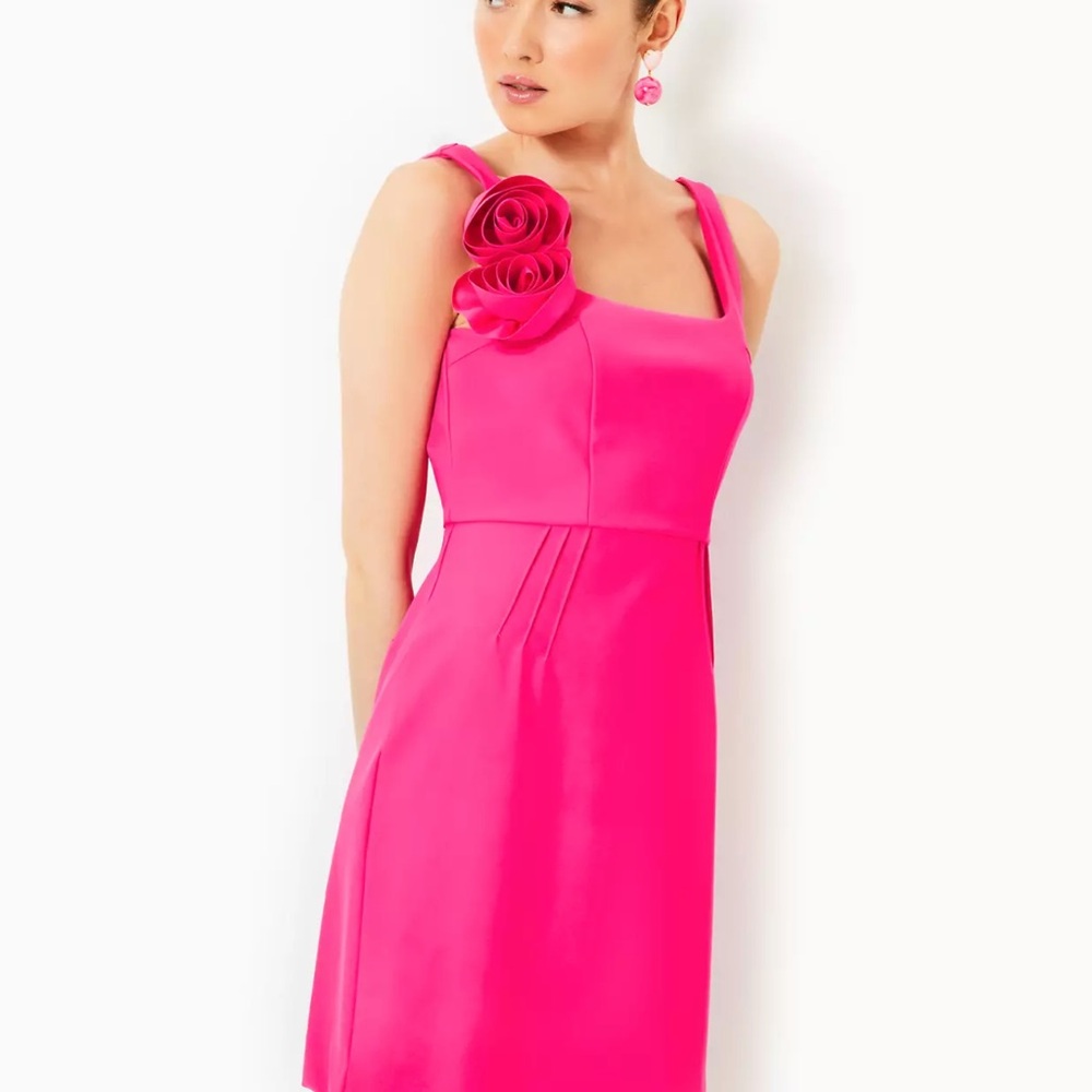 Lilly Pulitzer Pink Dress with Floral Detail